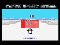 une photo d'Ã©cran de Antarctic Adventure sur MSX